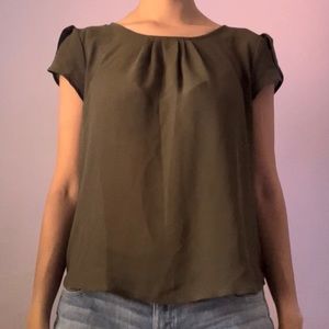 army green blouse